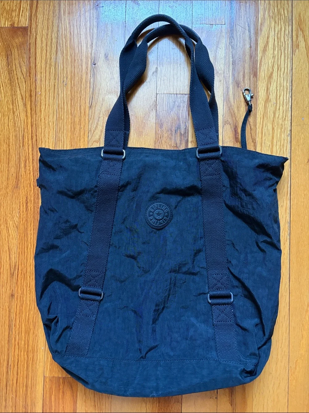 Kipling Black Nylon Laptop Tote with Dual Shoulder Straps